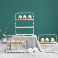 old retro white dessert table decoration wedding cake